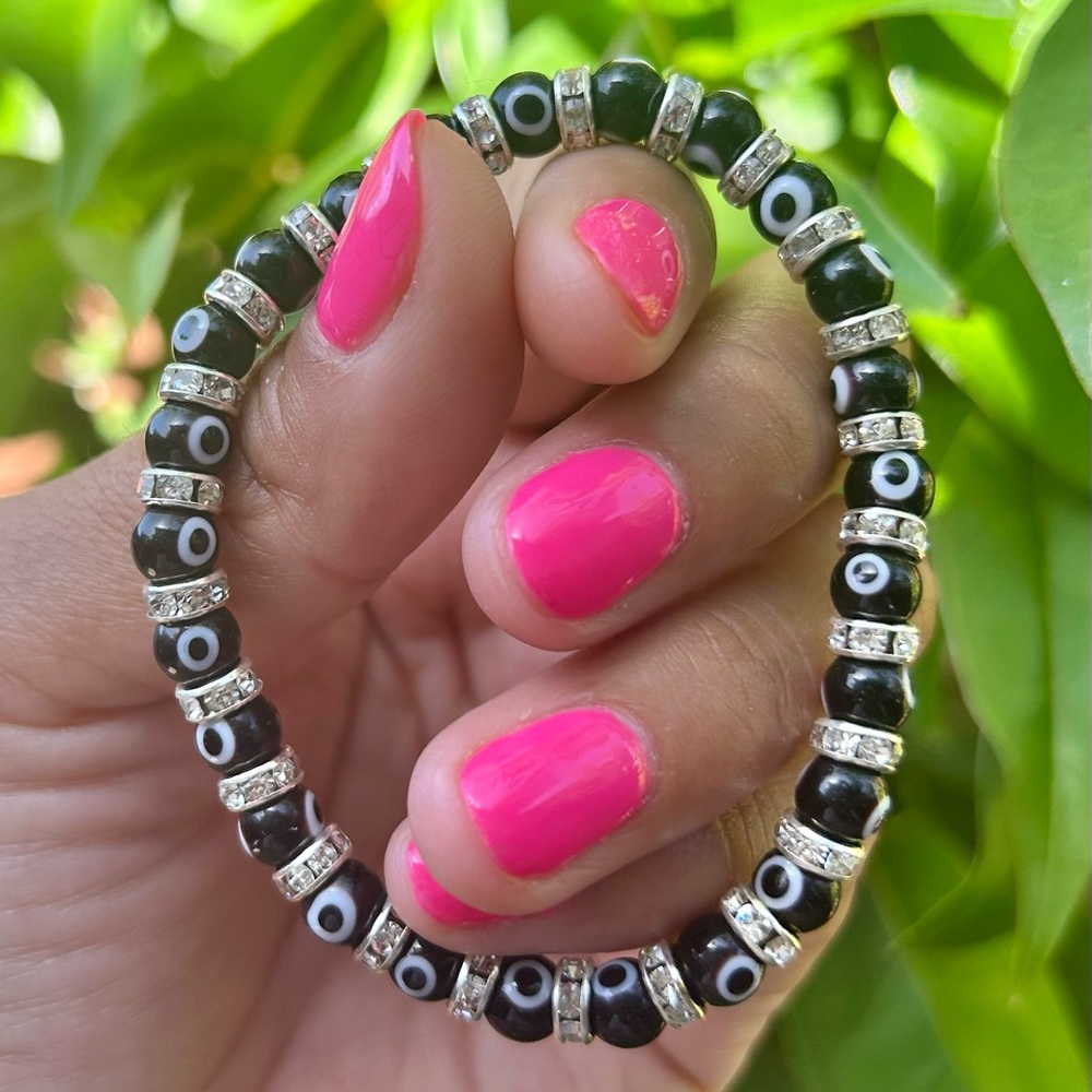 🧿🖤 Black Evil Eye Bracelet
